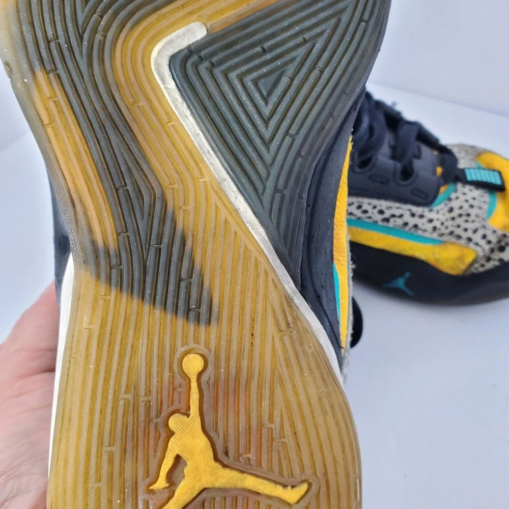 Jordan Zion 3 SE GS Citron Pulse Cheetah Basketball Shoes FQ9045-800 Mens 5.5Y